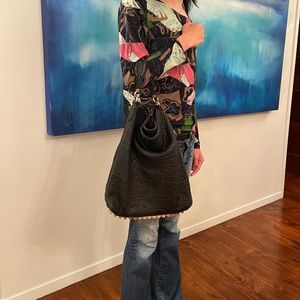 Alexander Wang pebbled Rockie shoulder bag rose gold